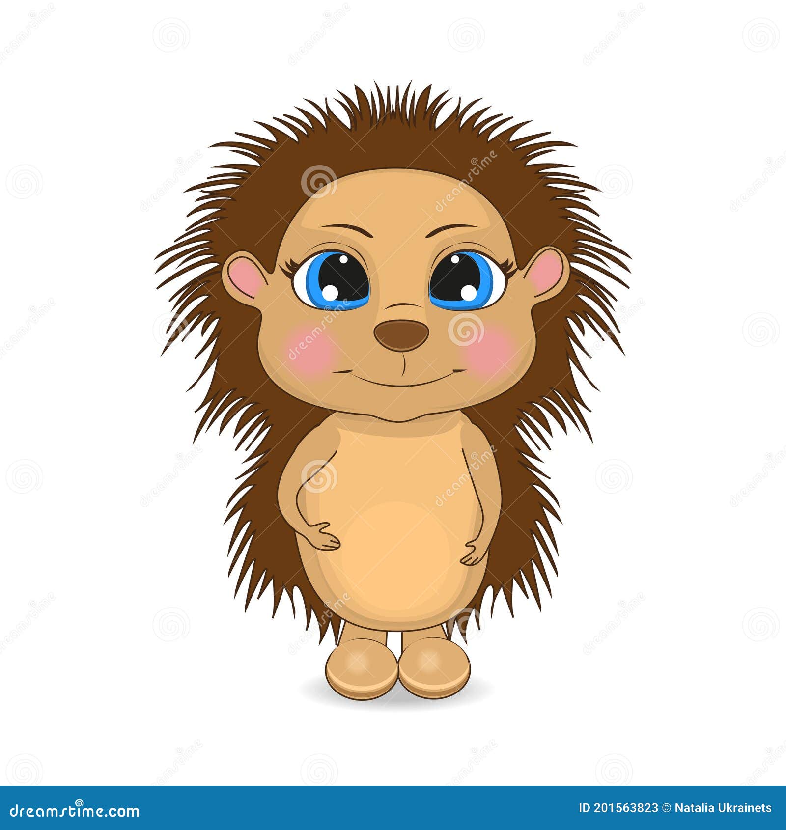 Cute Cartoon Hedgehog stock vector. Illustration of background 201563823