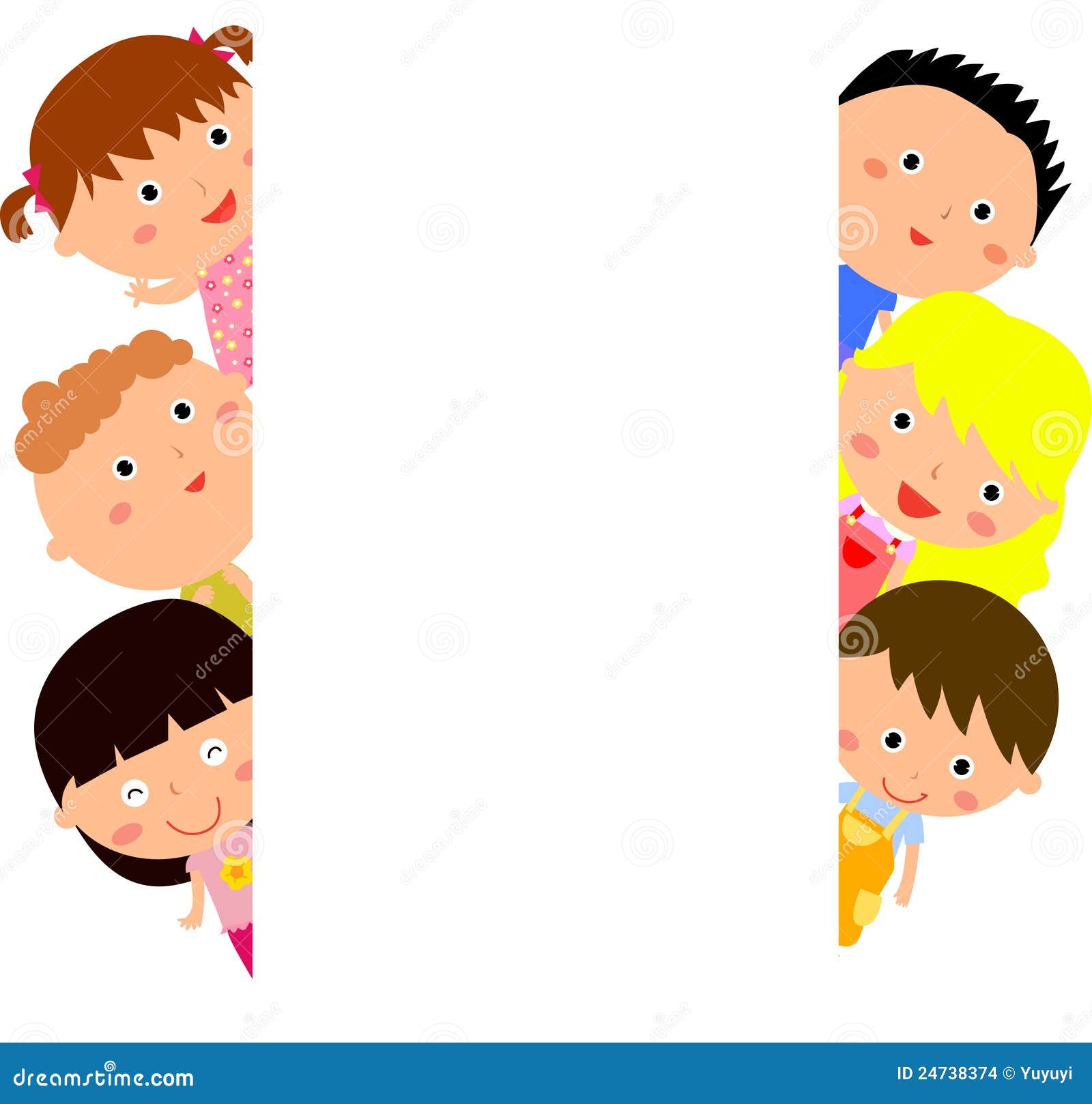 Cute cartoon kids frame stock vector. Illustration of cartoon - 24738374