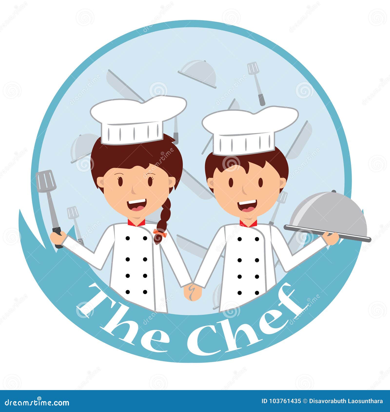 Cute Cartoon of Little Chef Cooking Stock Vector - Illustration of apron,  little: 103761435