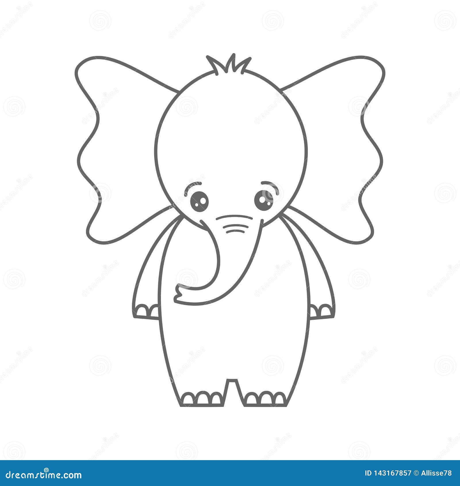 Cute Cartoon Lovely Black and White Baby Elephant Vector Illustration for Coloring Art Stock Vector - Illustration of grey, hand: 143167857 Cute Cartoon Lovely Black and White Baby Elephant Vector Illustration for Coloring Art Stock Vector - Illustration of grey, hand: 143167857