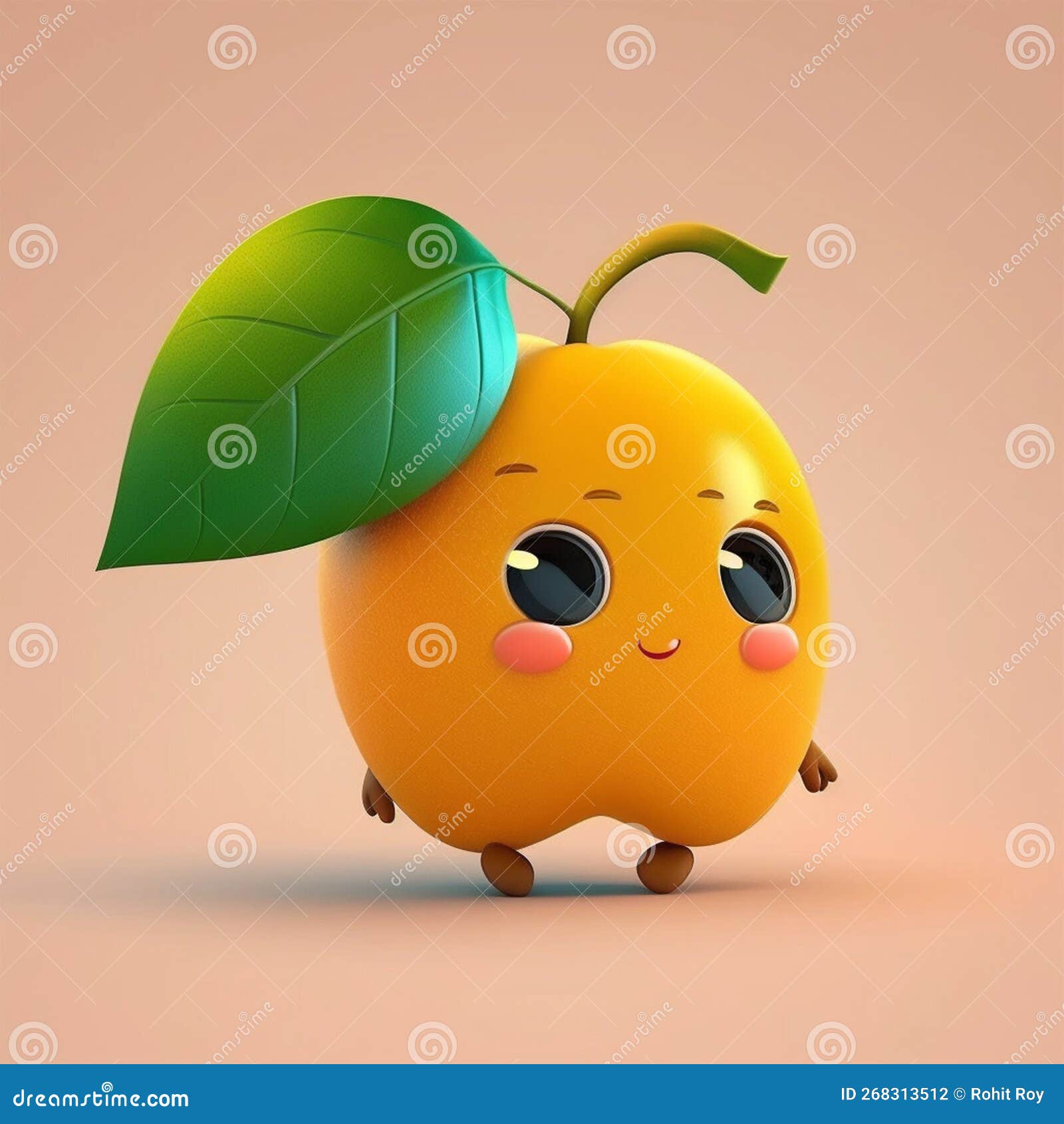 Cute Cartoon Mango Character Stock Photo Image of cute, healthy
