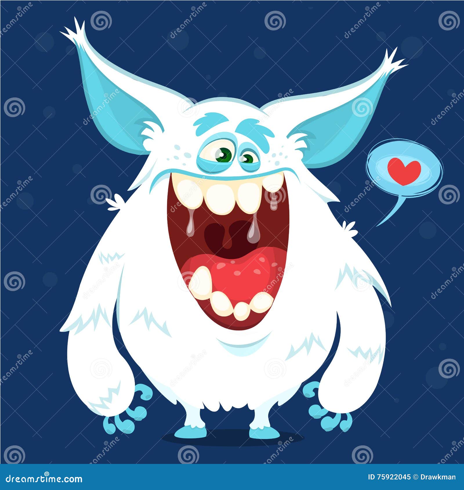 Engraçado Desenho Animado Azul Yeti Ou Bigfoot Furry Monster. Halloween  Design. Ilustração Vetorialde Personagem Alienígena Isolado Foto Royalty  Free, Gravuras, Imagens e Banco de fotografias. Image 192329187