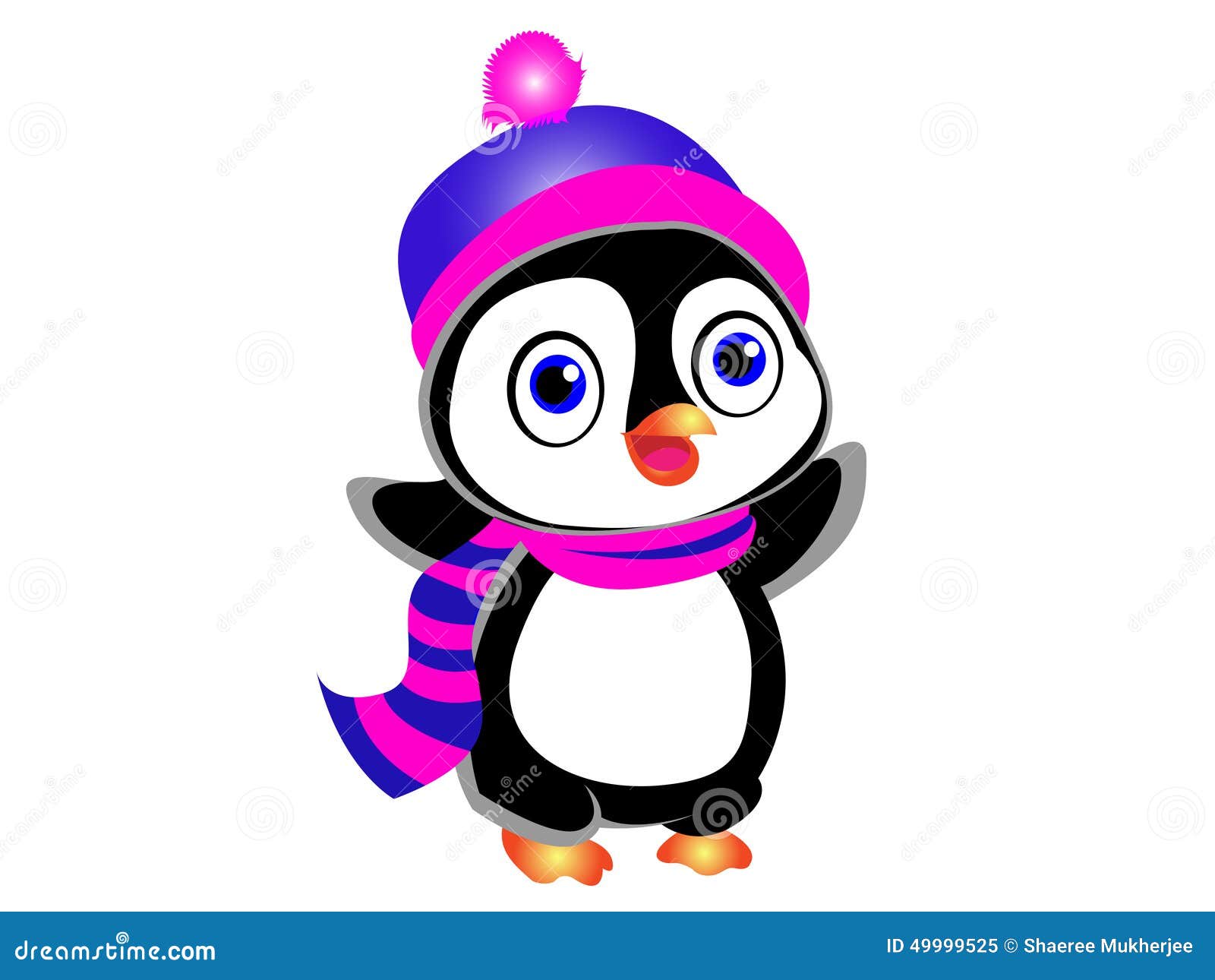 Cute Cartoon Penguin stock vector. Illustration of glasses - 49999525 Cute Cartoon Penguin stock vector. Illustration of glasses - 49999525