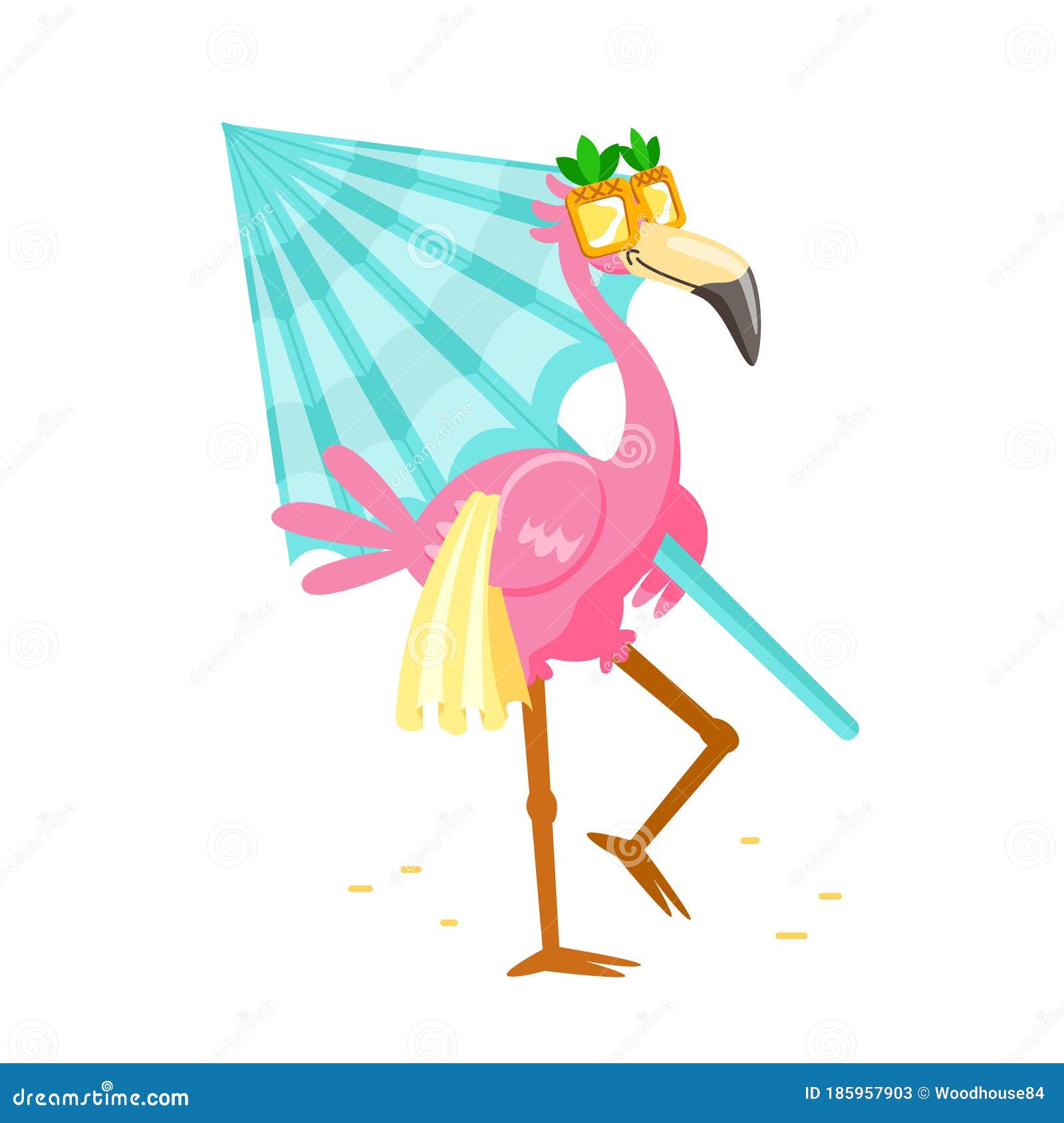 lady walking a flamingo cartoon lady walking a flamingo cartoon
