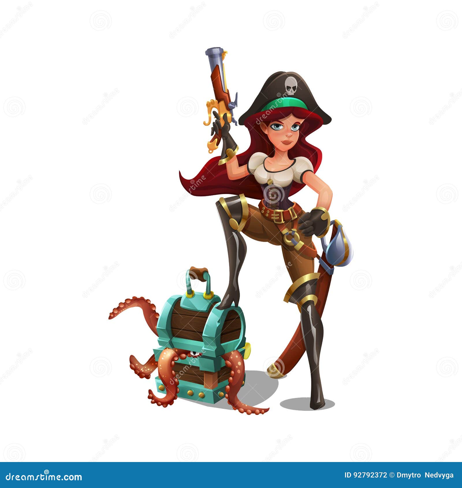 Pirate Woman Cartoon 