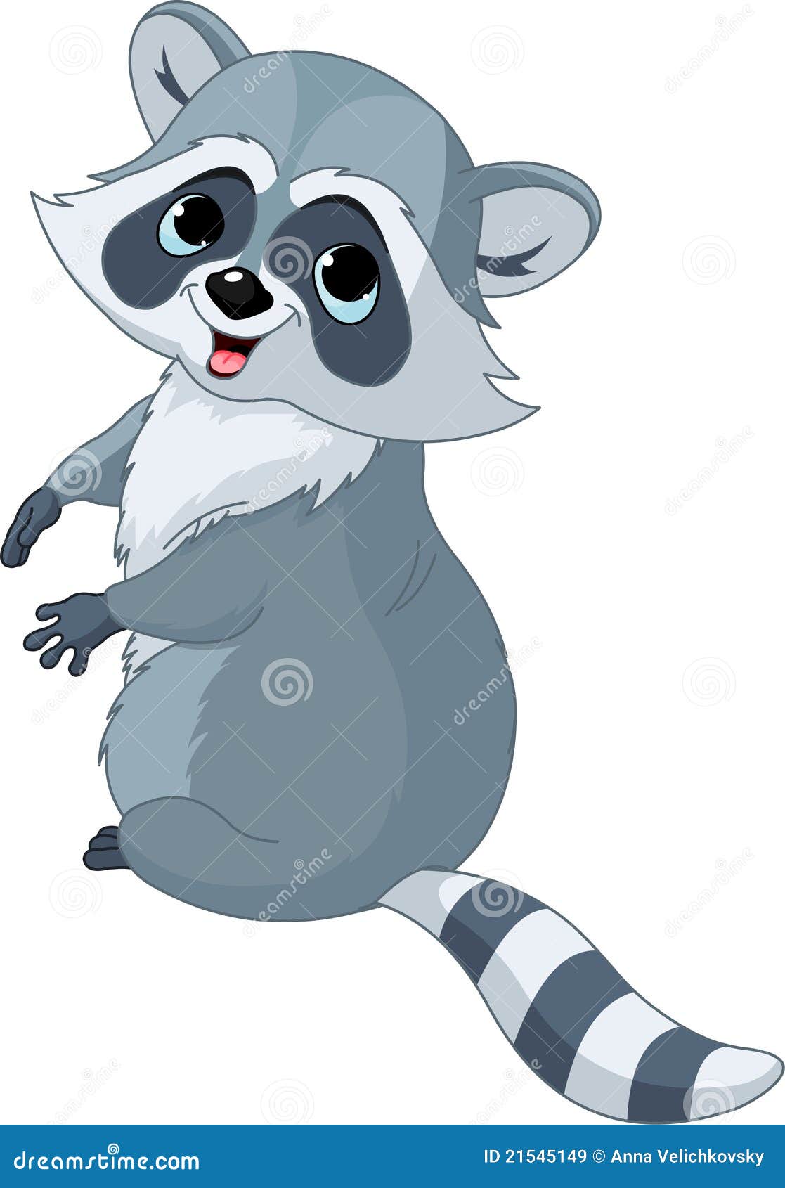 cute cartoon raccoon