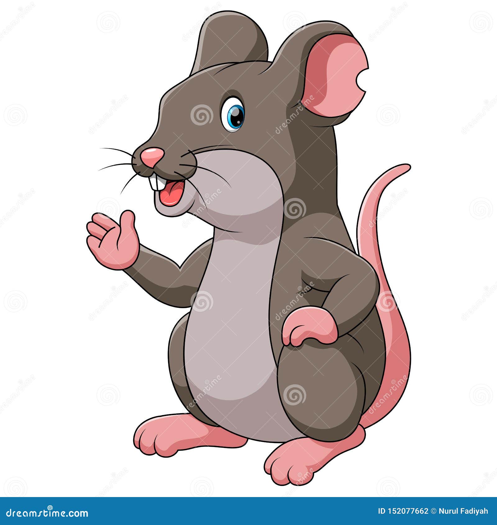 Cute Cartoon Rat is Pointing Stock Vector - Illustration of isolated,  small: 152077662