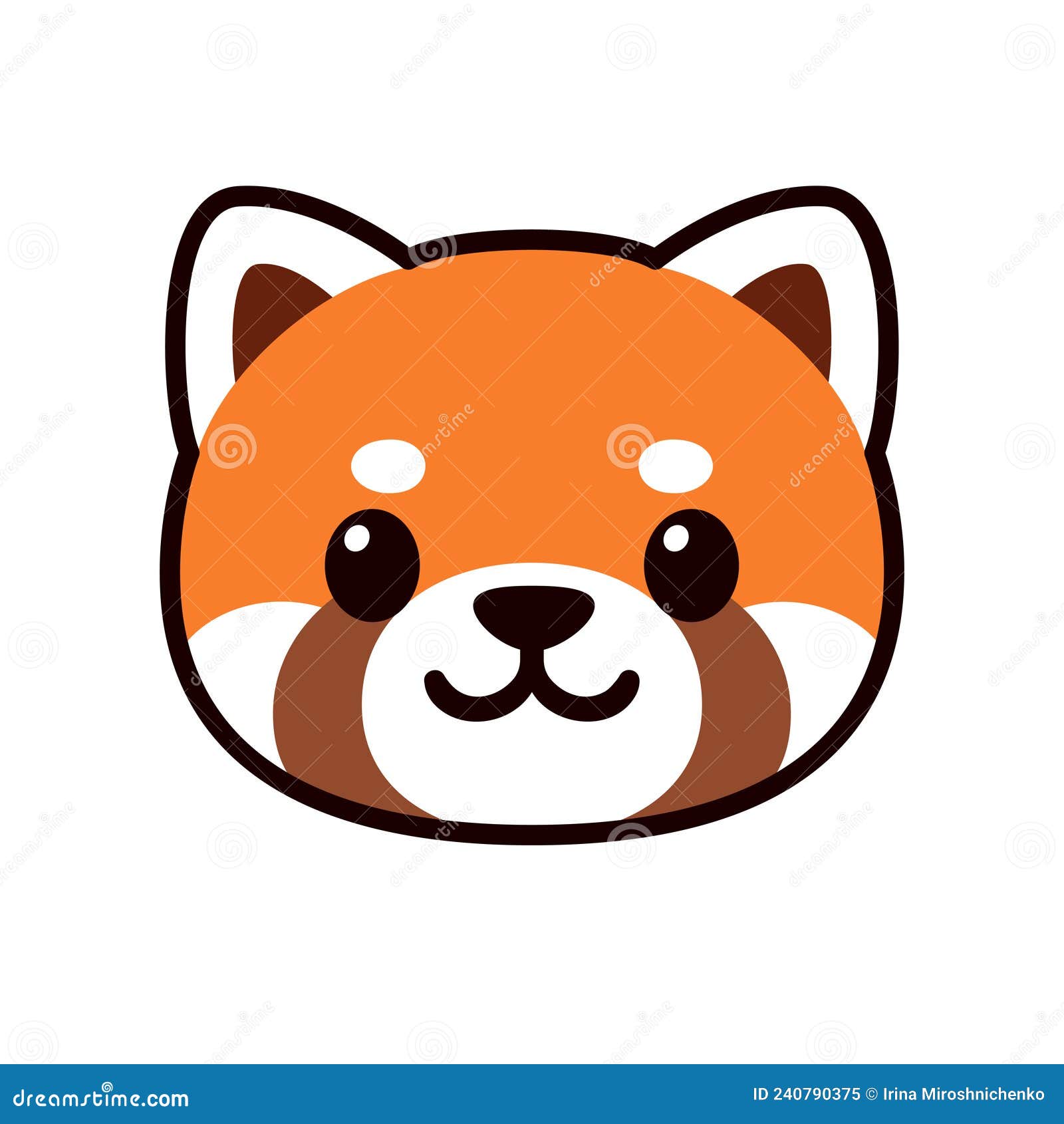 Cute Cartoon Red Panda Face Stock Vector - Illustration of funny, nature: 240790375 Cute Cartoon Red Panda Face Stock Vector - Illustration of funny, nature: 240790375