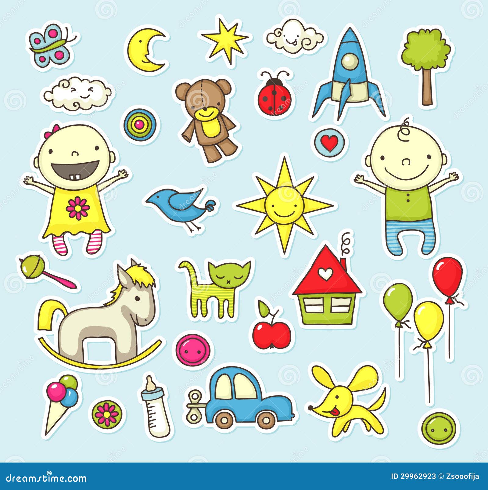 Baby Stickers  Stock Photos  Image 29962923