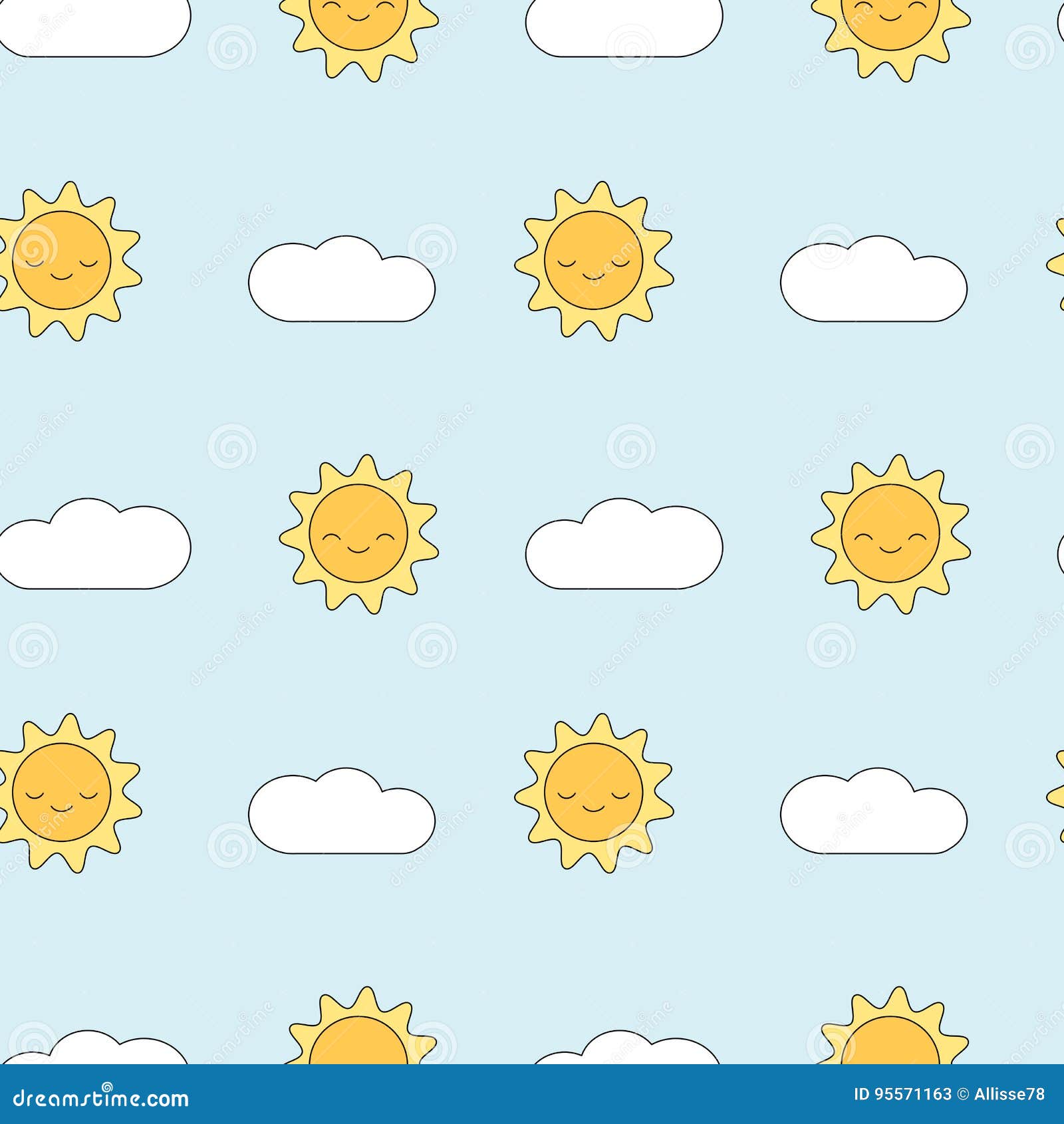 Cute Cartoon Sun and Clouds Seamless Vector Pattern Background Illustration Stock Vector - Illustration of cloud, graphic: 95571163 Cute Cartoon Sun and Clouds Seamless Vector Pattern Background Illustration Stock Vector - Illustration of cloud, graphic: 95571163