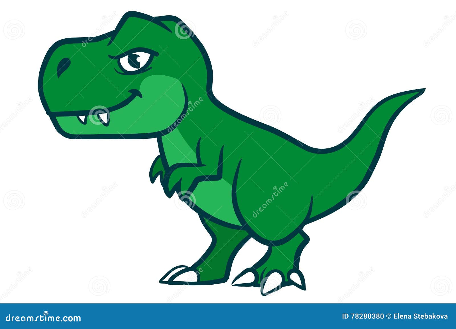 Cute cartoon t-rex stock vector. Illustration of predator - 78280380