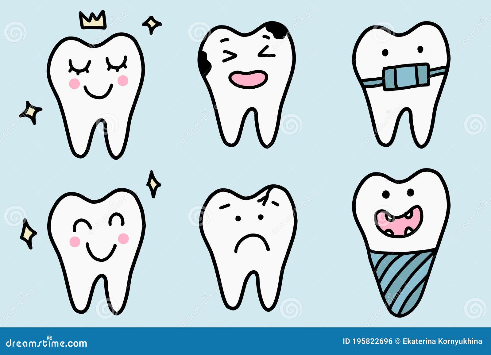Dental And Periodontal Charting Cartoon Vector | CartoonDealer.com