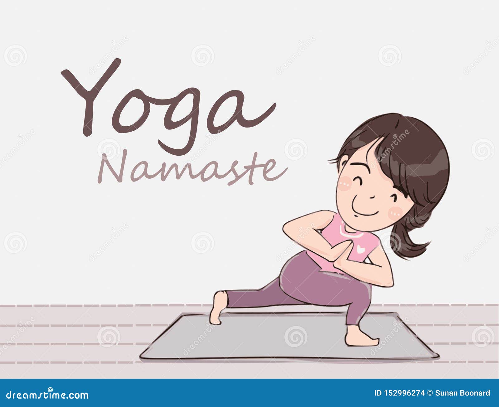 The Cute Cartoon Yoga Girl Vector. Stock Illustration - Illustration of cute, practi: 152996274 The Cute Cartoon Yoga Girl Vector. Stock Illustration - Illustration of cute, practi: 152996274