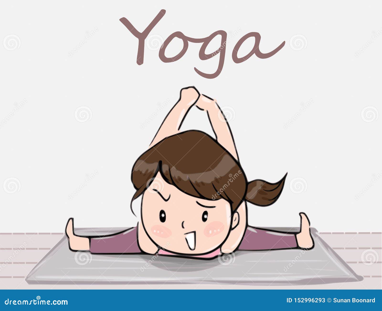 The Cute Cartoon Yoga Girl Vector. Stock Illustration - Illustration of practi, namaste: 152996293 The Cute Cartoon Yoga Girl Vector. Stock Illustration - Illustration of practi, namaste: 152996293