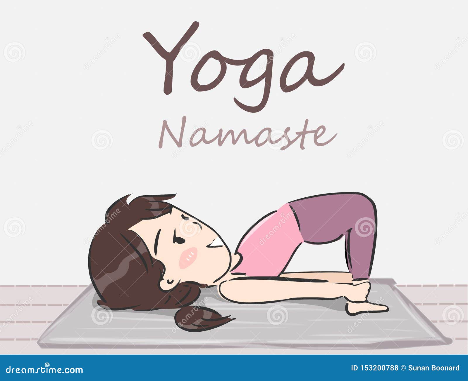 The Cute Cartoon Yoga Girl Vector. Stock Illustration - Illustration of health, women: 153200788 The Cute Cartoon Yoga Girl Vector. Stock Illustration - Illustration of health, women: 153200788