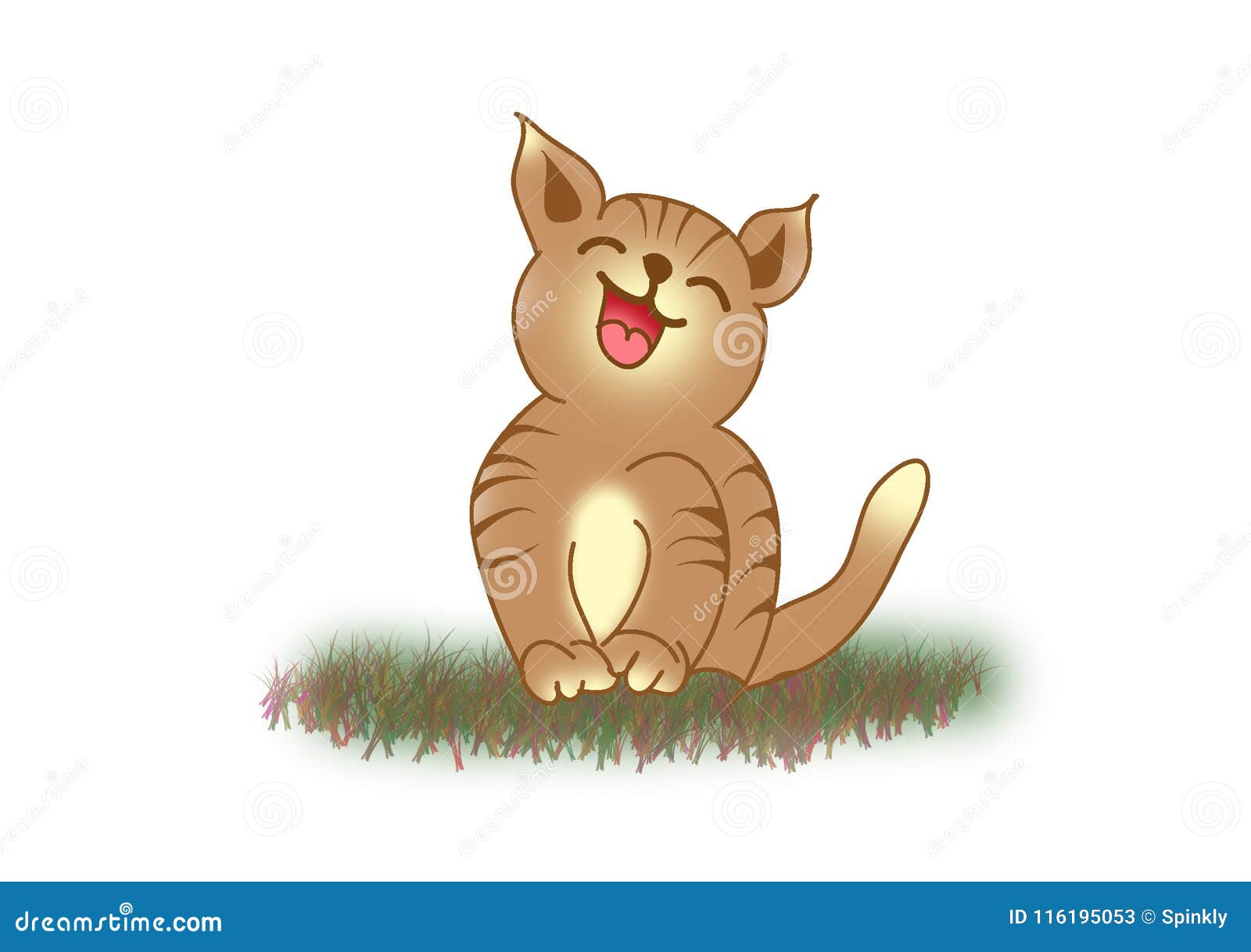 Cute Cat Clip Art Cartoon Drawing Stock Illustration - Illustration of  design, drawn: 116195053