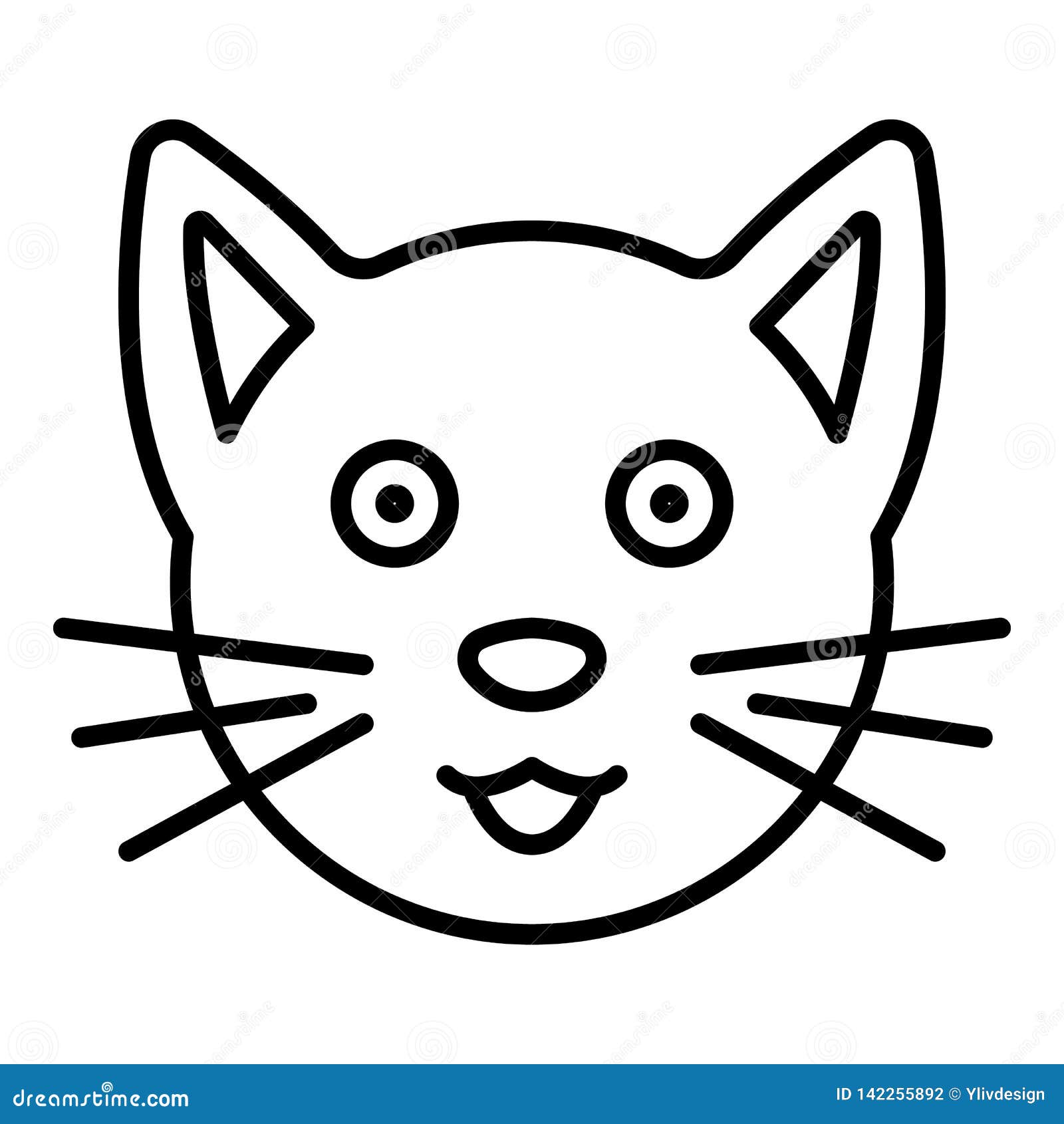 cat face line drawing