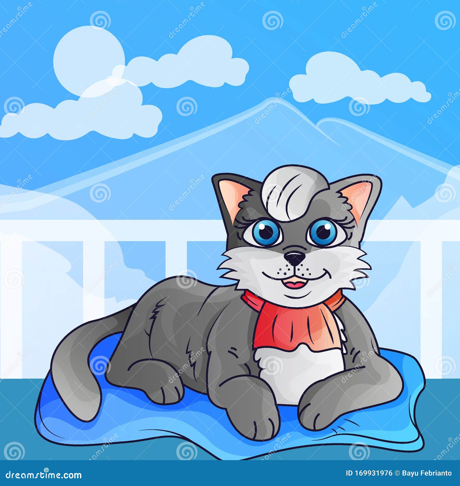 Cat Gradient Illustration Vector Stock Vector - Illustration of funny