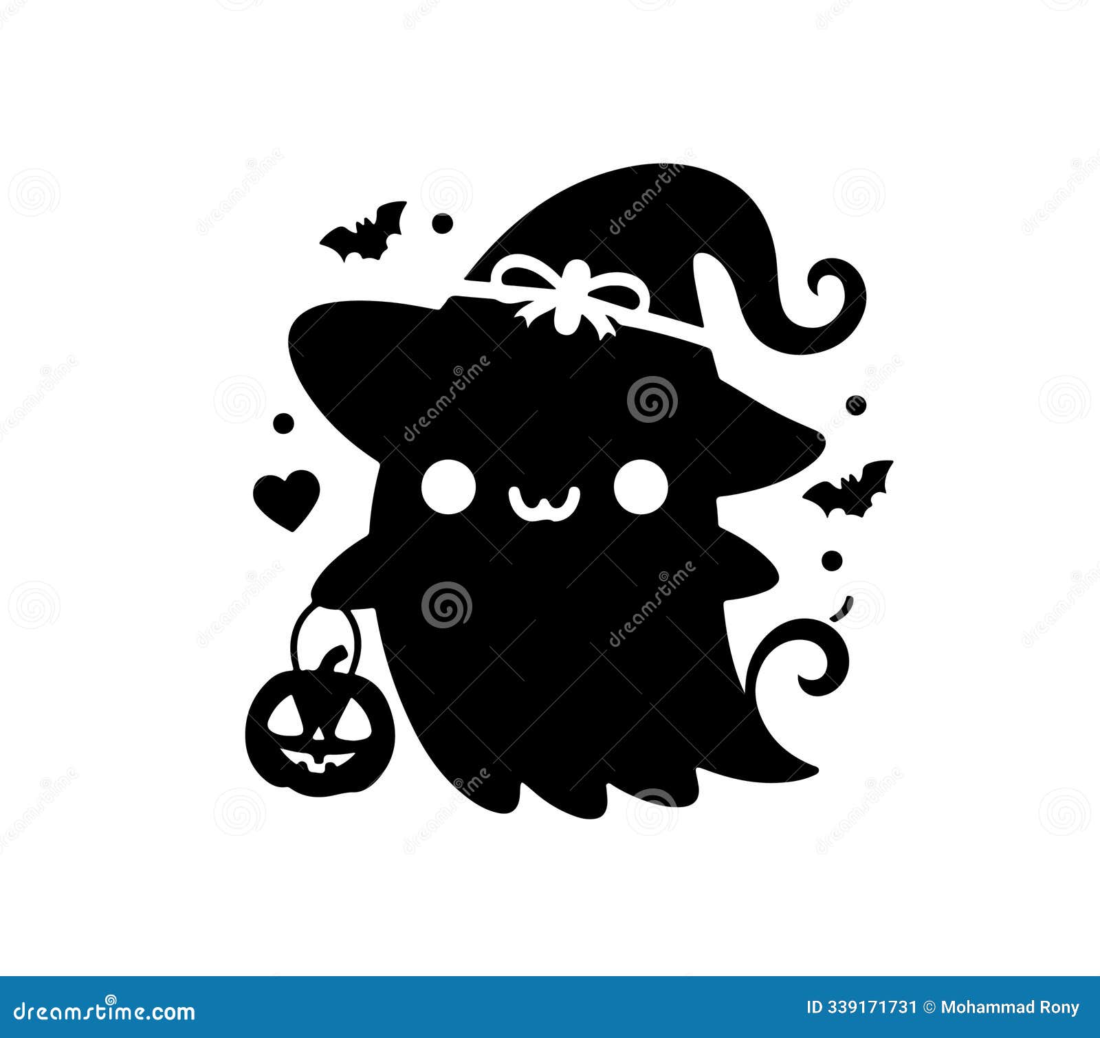 cute cat halloween silhouette  art
