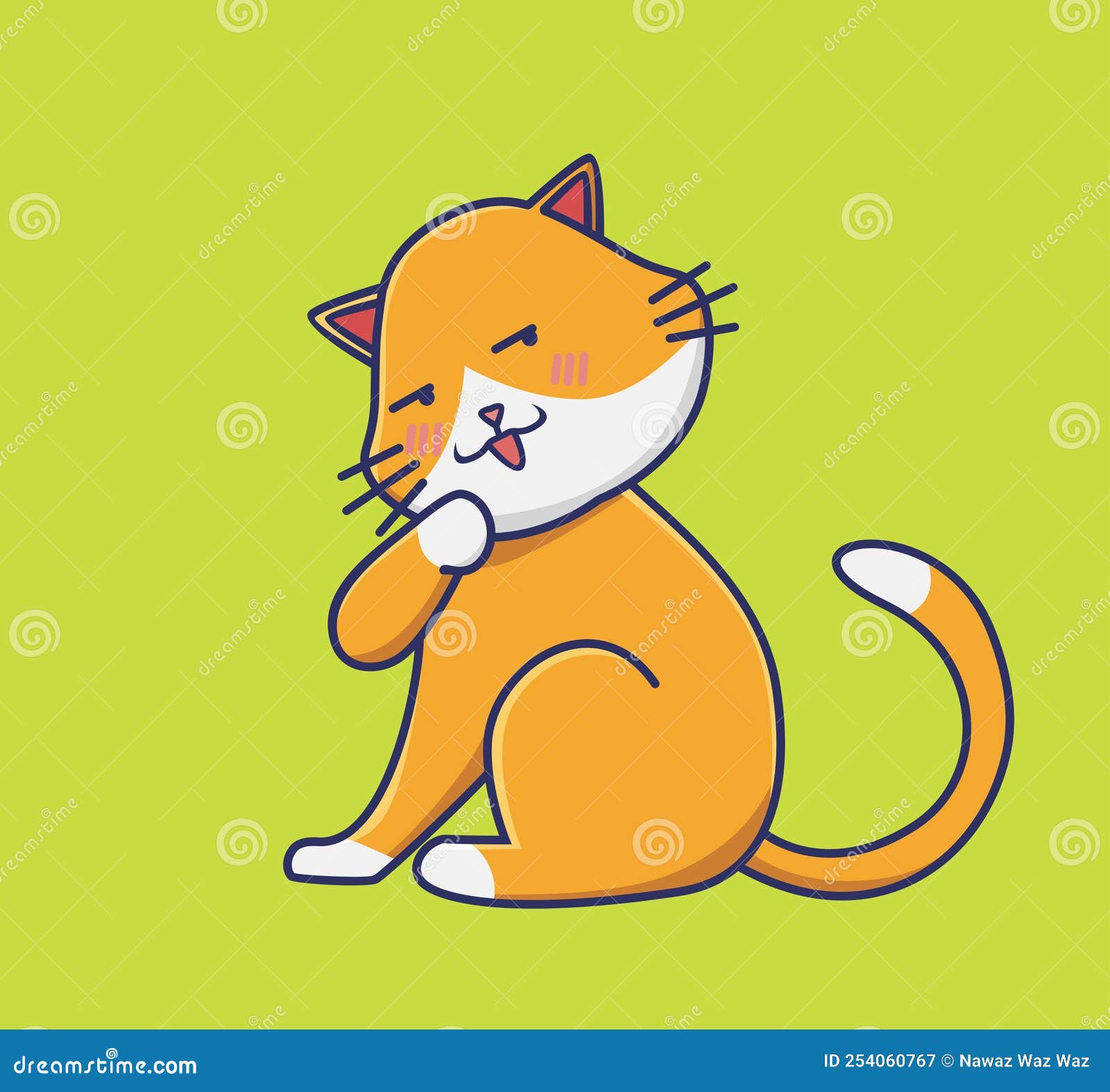 Premium Vector  Cat icon in cartoon style isolated on white