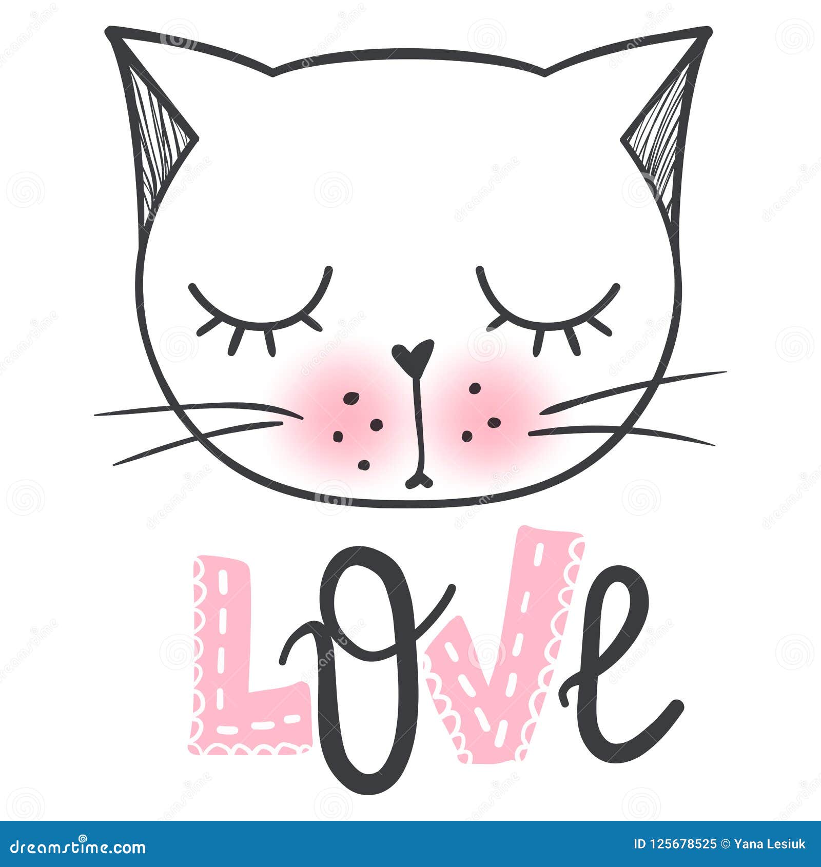 Kawaii cat animal cartoon vector design Stock Vector Image & Art