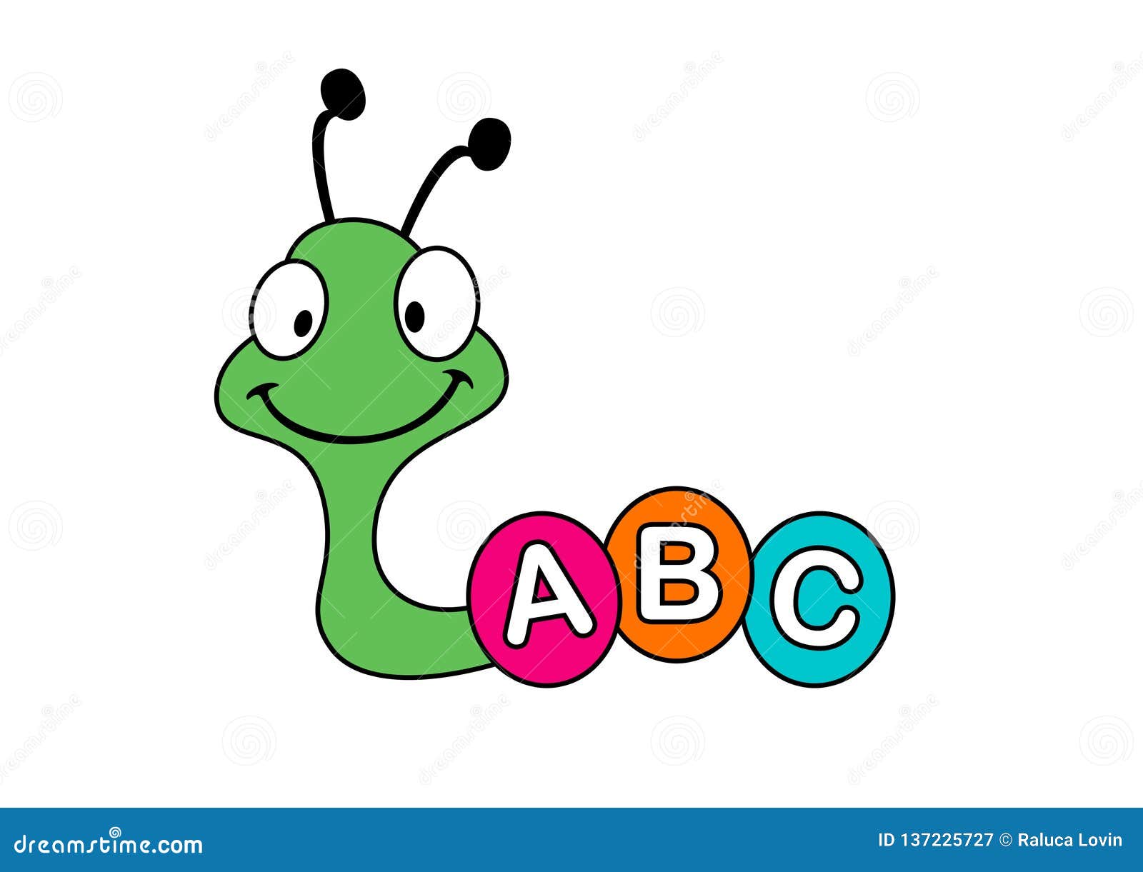 Cute Caterpillar Cartoon Character with ABC Alphabet Stock Illustration -  Illustration of fauna, alphabet: 137225727