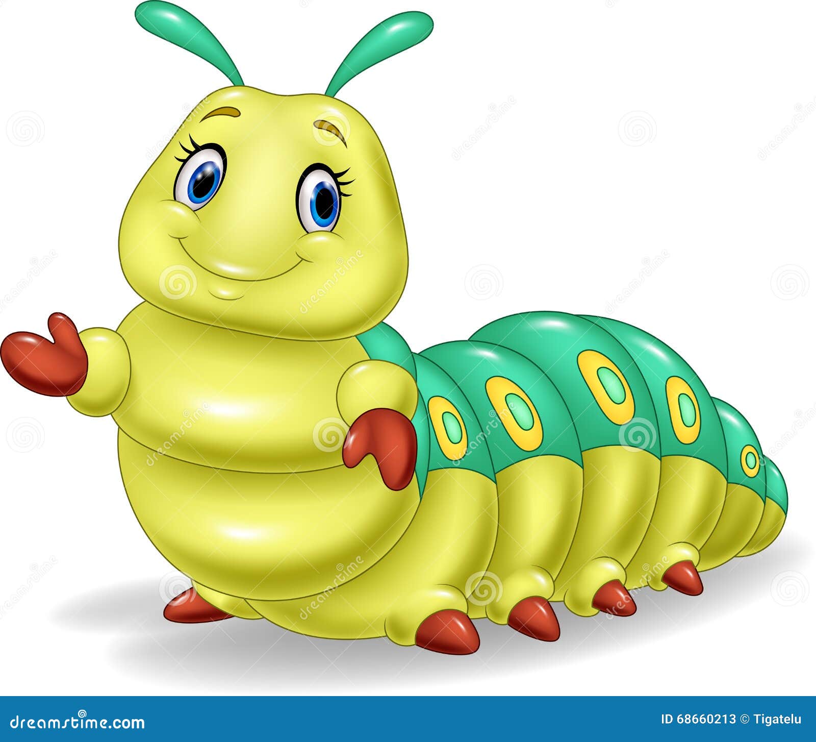 cute caterpillar presenting