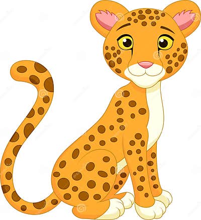 Cute cheetah cartoon stock vector. Illustration of spot - 33233279