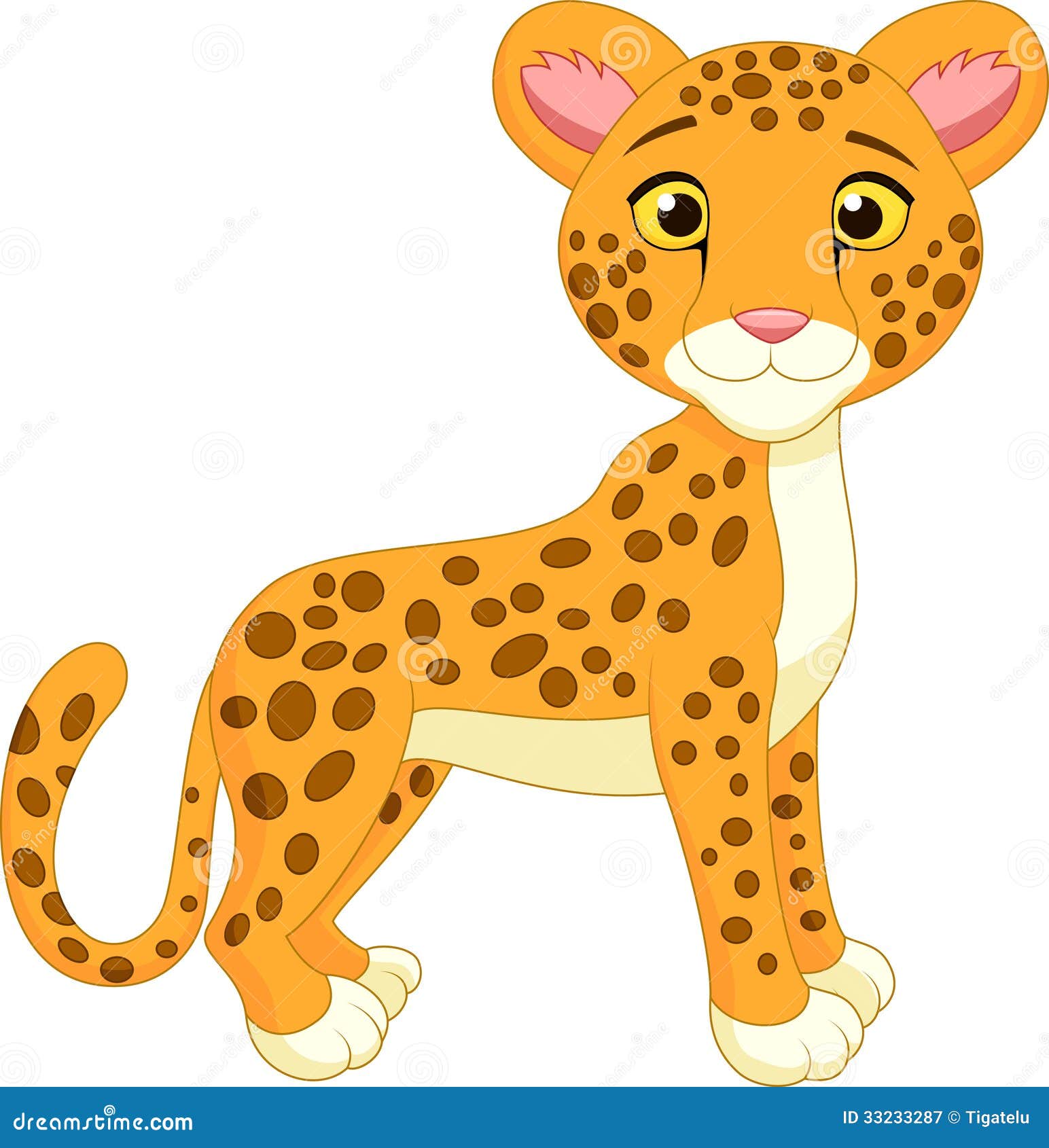 Cute Cheetah Cartoon Royalty Free Stock Photography - Image: 33233287