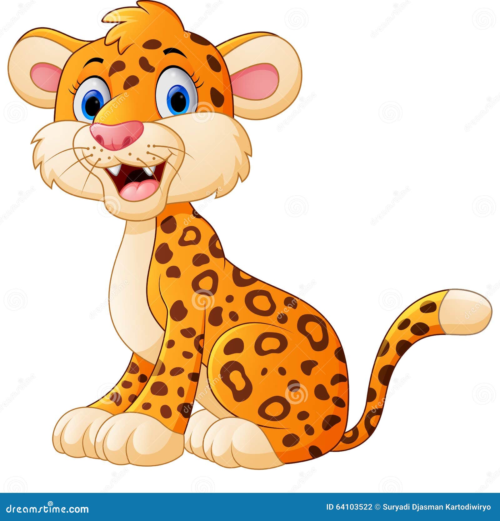 Cute Cartoon Baby Cheetah Drawings