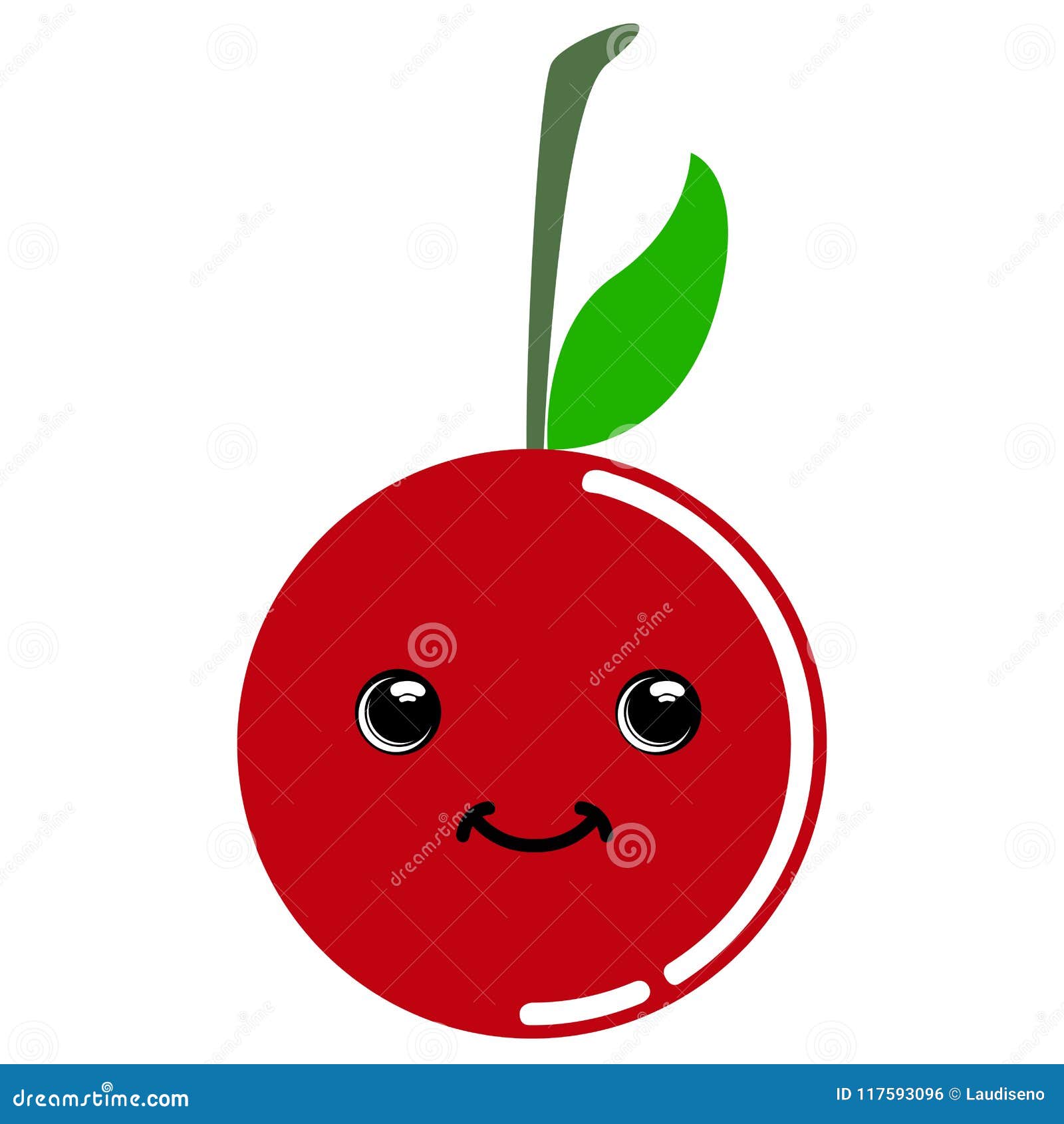 Cute cherry emoticon stock vector. Illustration of character 117593096