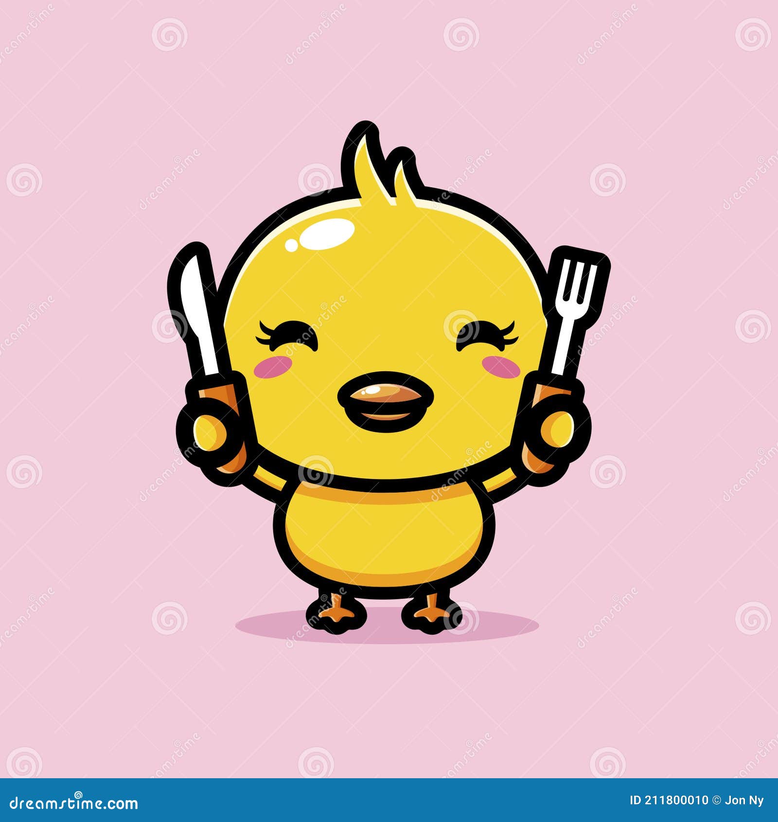 Cute Chicks Animal Cartoon Characters Ready To Eat by Holding Spoons and Forks Stock Vector - Illustration of cartoons, chicks: 211800010 Cute Chicks Animal Cartoon Characters Ready To Eat by Holding Spoons and Forks Stock Vector - Illustration of cartoons, chicks: 211800010
