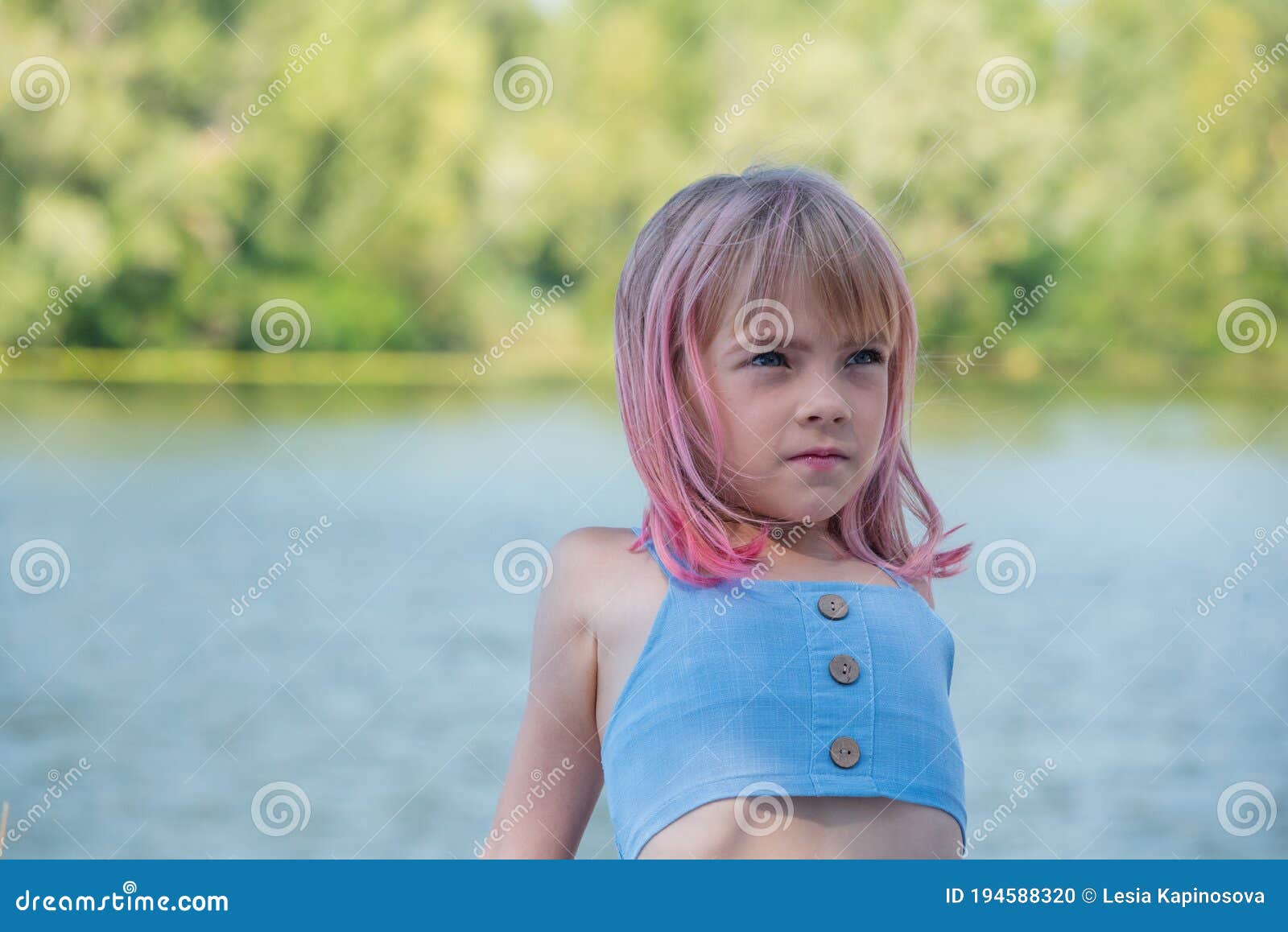 Portrait Beautiful Pensive Little Cute 8 Years Old Girl. Outdoors. Stock  Photo, Picture and Royalty Free Image. Image 33093261.