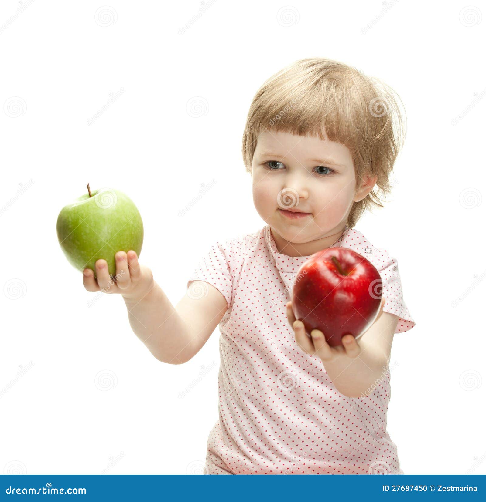 Cute Child Holding Apples Stock Photo Image 27687450
