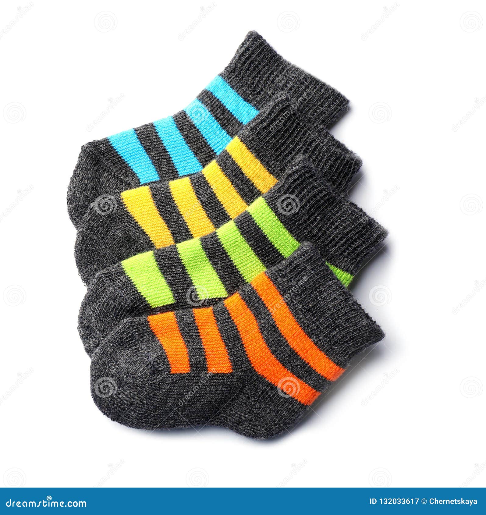 Cute Child Socks on White Background Stock Image - Image of flat, cool ...