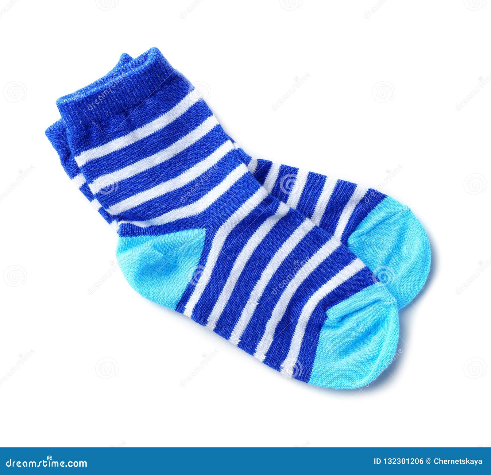 Cute Child Socks on White Background Stock Photo - Image of pattern ...
