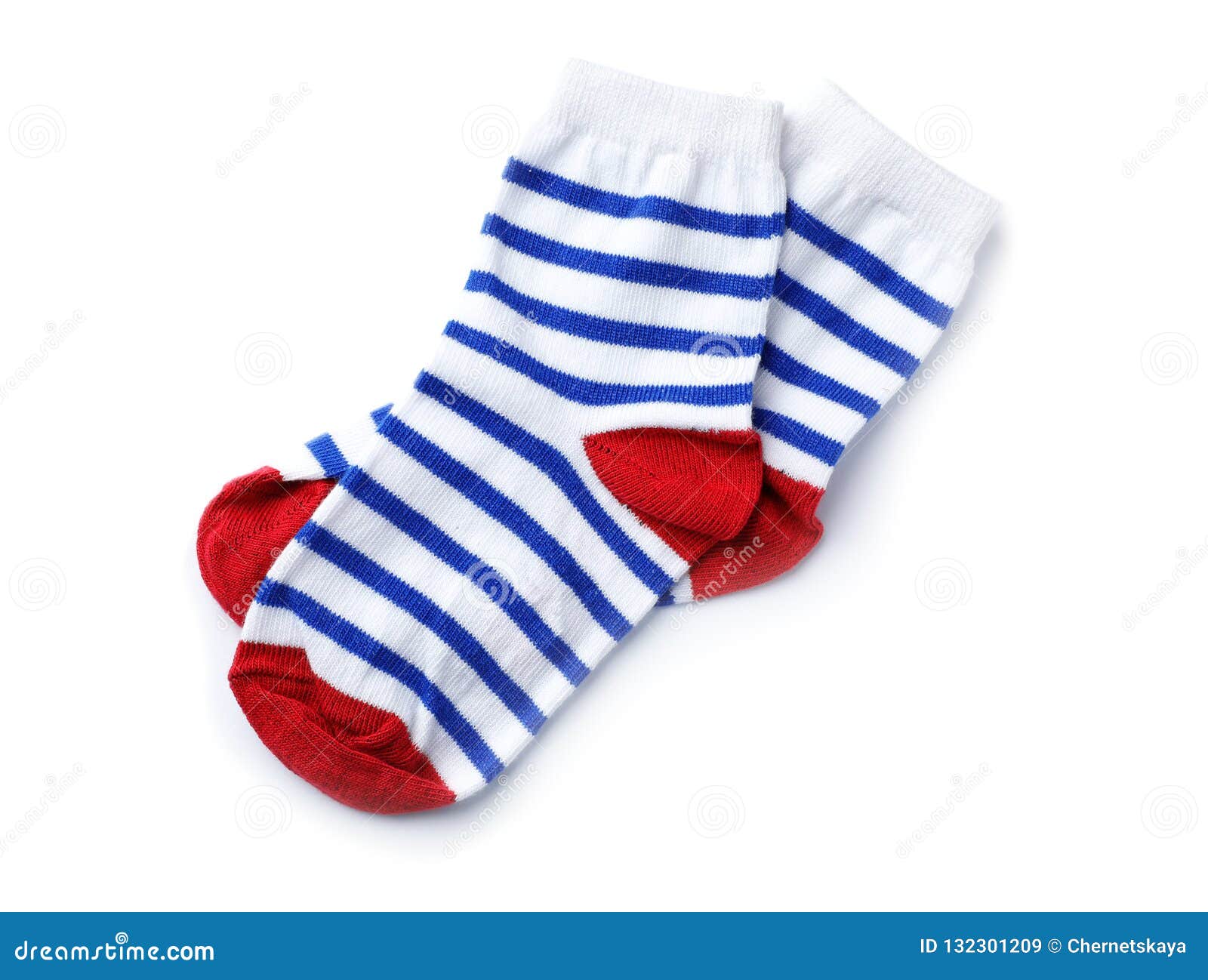 Cute Child Socks on White Background Stock Image - Image of blue, look ...