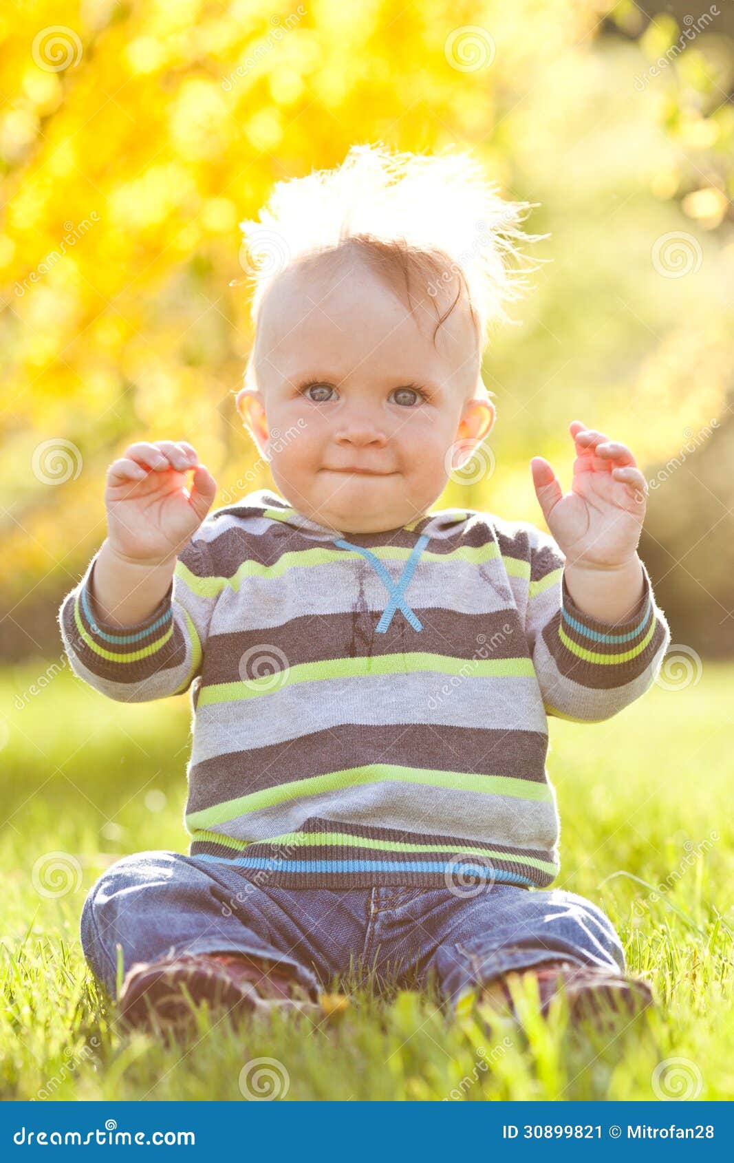 Cute child in sun stock image. Image of adorable, childhood - 30899821