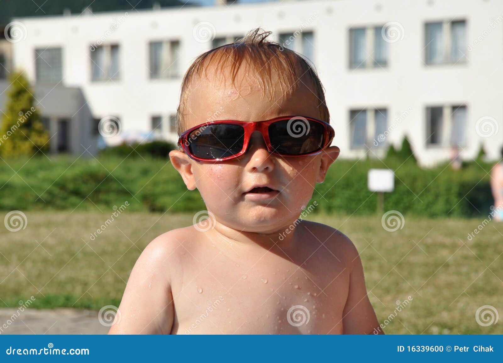 Child with sunglasses stock photo. Image of glasses, outdoors 16339600