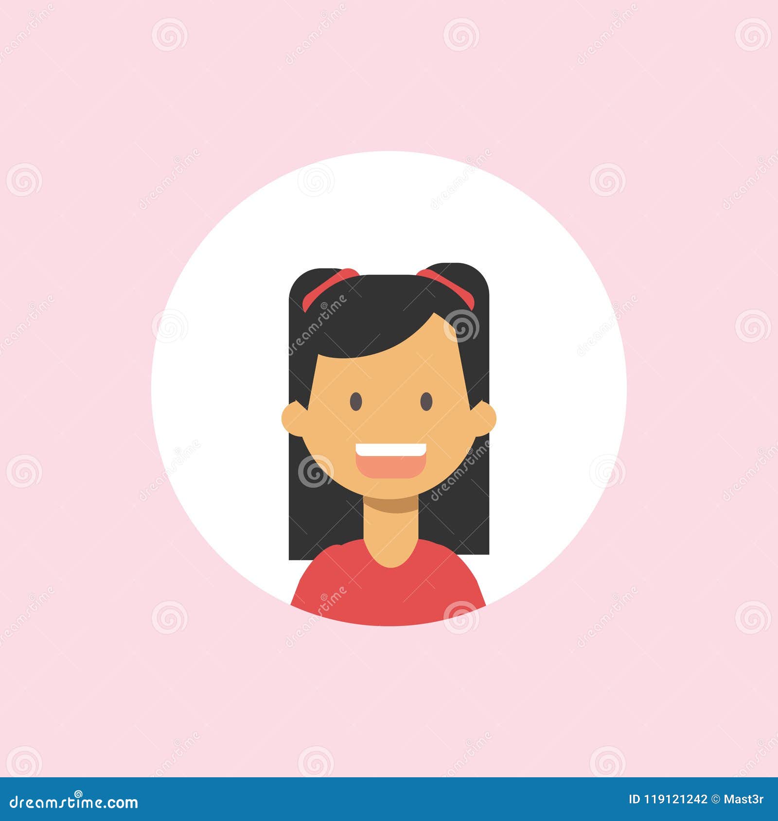Happy girl avatar funny child profile picture Vector Image