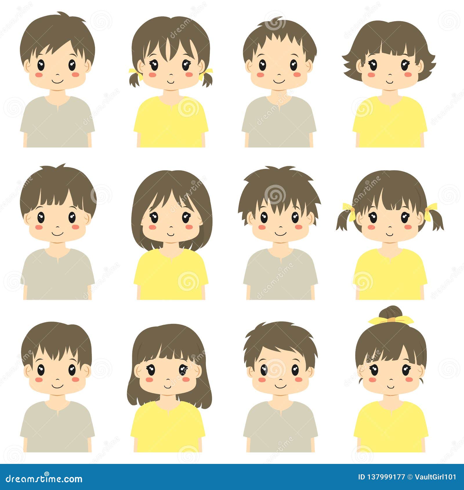 Cute Children Half Body Avatar Vector Collection Stock Vector Illustration Of Isolated Cute Cute Children Half Body Avatar Vector Collection Stock Vector Illustration Of Isolated Cute