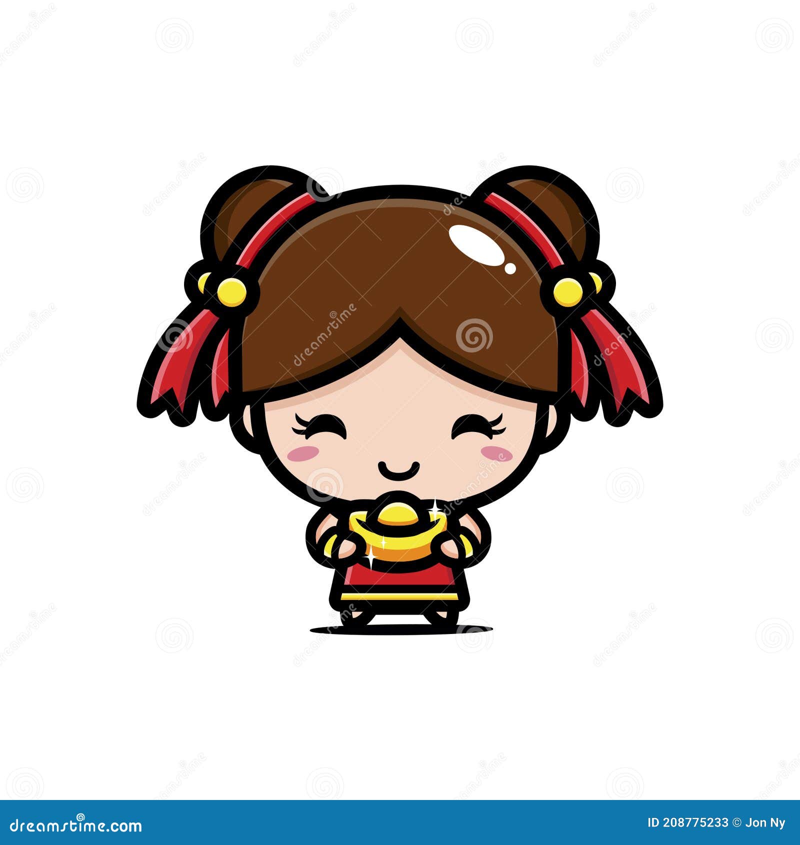 Cute Chinese Girl Cartoon Character Carrying Gold Stock Vector - Illustration of font, face: 208775233 Cute Chinese Girl Cartoon Character Carrying Gold Stock Vector - Illustration of font, face: 208775233