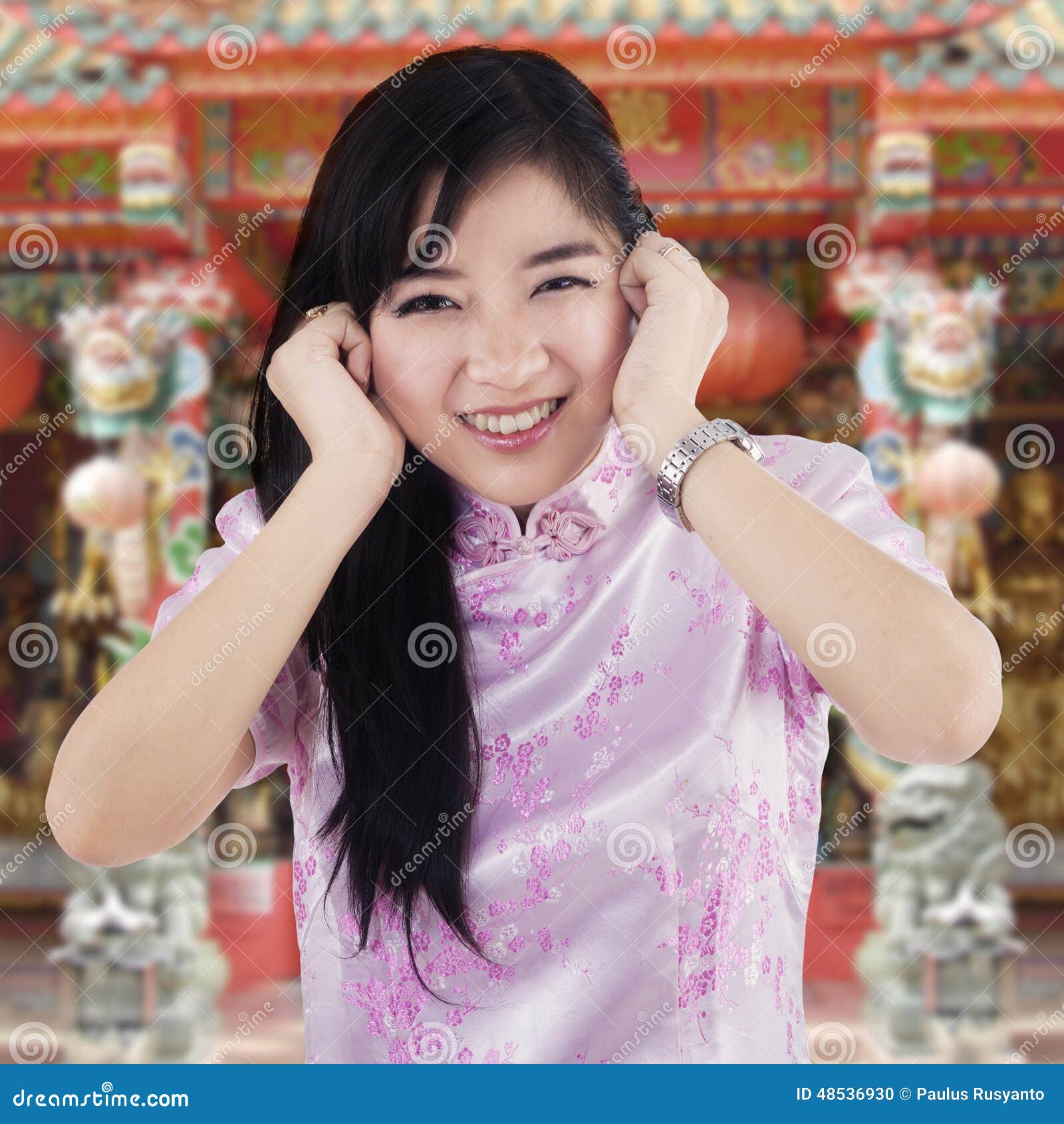 Cute Chinese Girl In The Temple Stock Photo Image Of Asian Beautiful