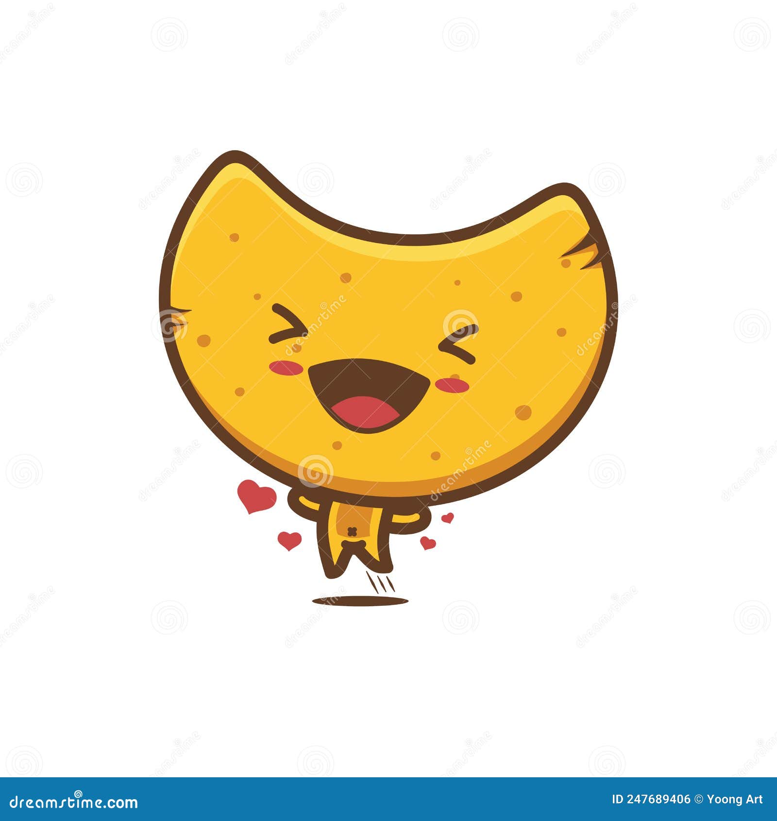 Cute chips cartoon mascot stock vector. Illustration of crisp 247689406