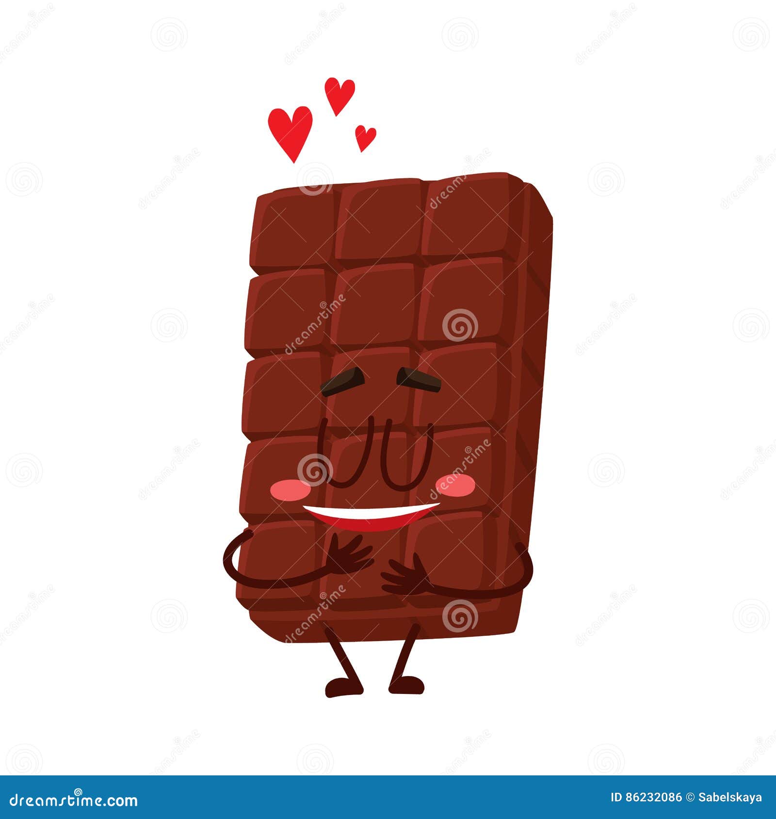 Cute Chocolate Bar Character with Funny Face, Melting from Love Stock Vector - Illustration of humorous, happiness: 86232086 Cute Chocolate Bar Character with Funny Face, Melting from Love Stock Vector - Illustration of humorous, happiness: 86232086