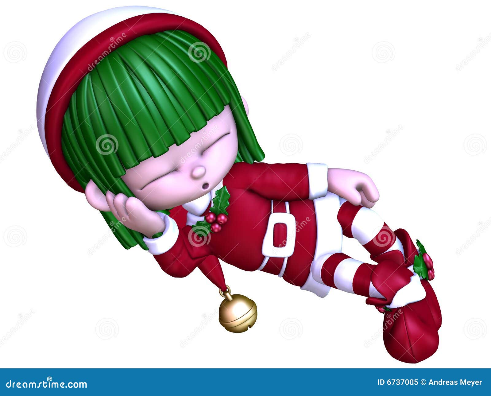 Cute Christmas Elf stock illustration. Illustration of doll - 6737005