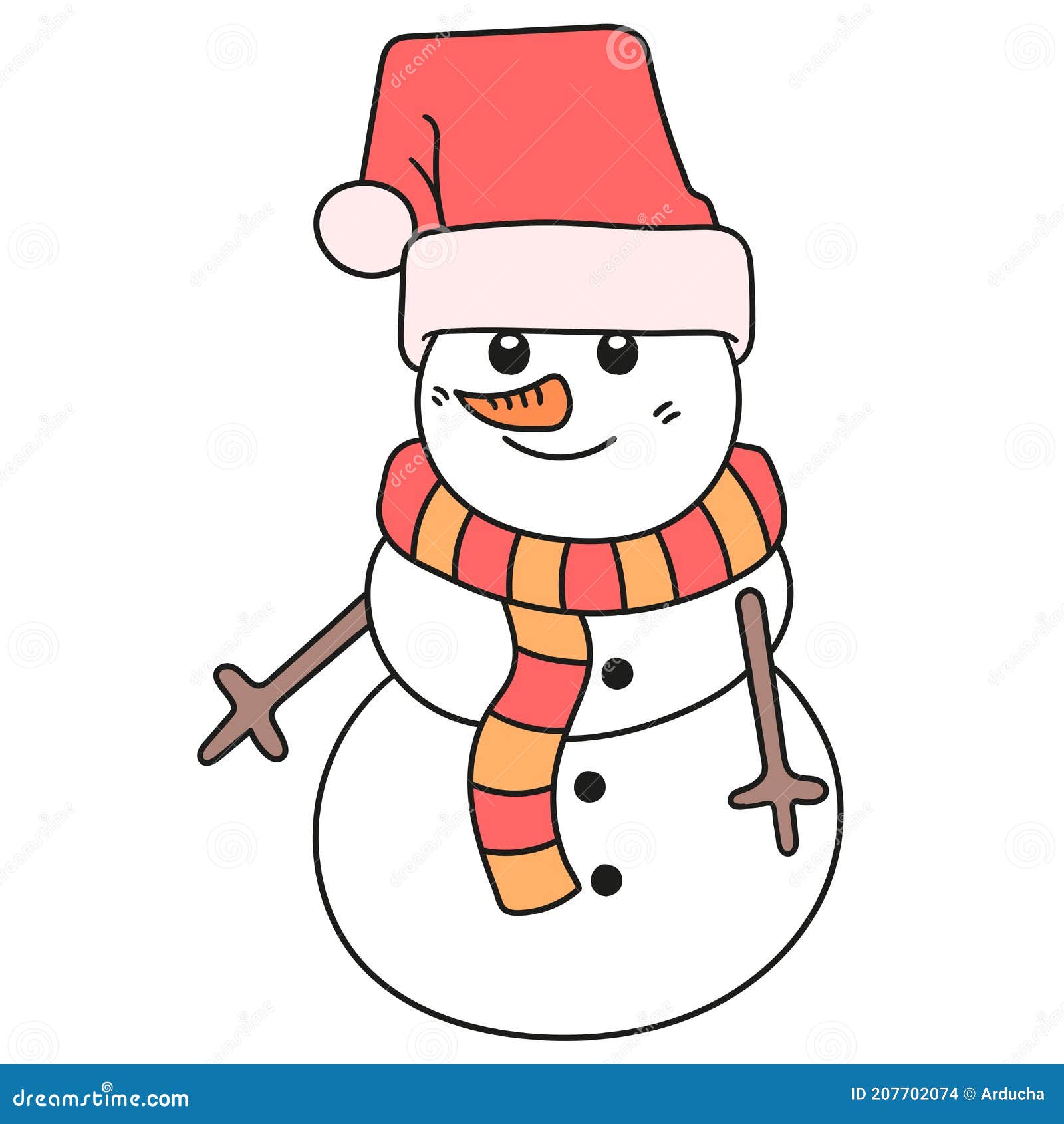 Cute Christmas Snowman Doodle Icon Image Stock Vector Illustration Of Sticker Character Cute Christmas Snowman Doodle Icon Image Stock Vector Illustration Of Sticker Character