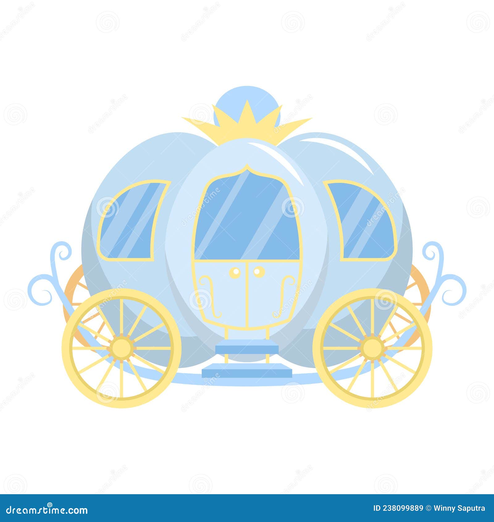 cute cinderella princess carriage clipart