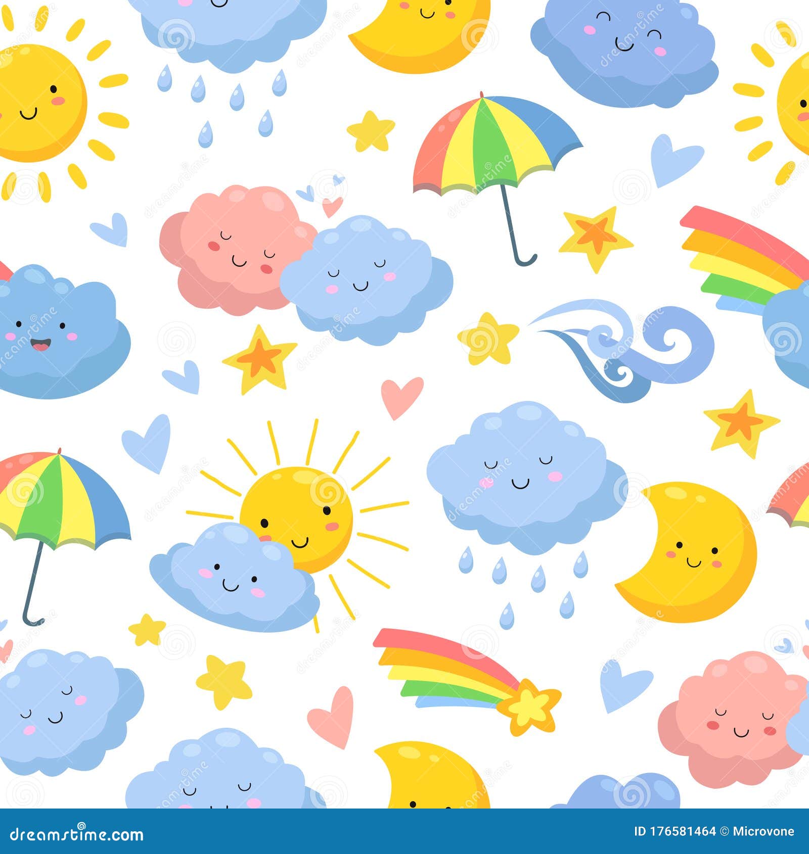 Cute Wallpaper Day Night Sky Cloud Stock Illustration 1286683447   Shutterstock
