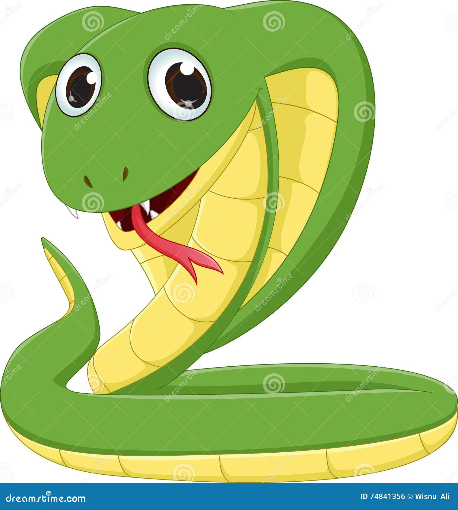 cute cobra cartoon